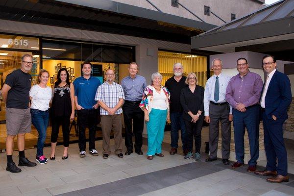 Our local business networking group (GADS) took a picture in front of the HomeStreet Bank branch.