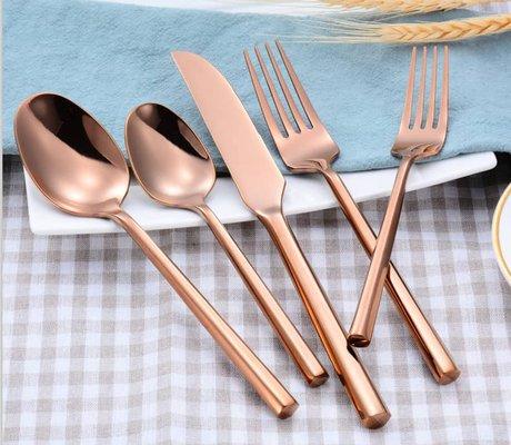 Our Rose Gold flatware.  Also have Chargers to match.