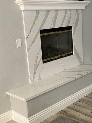 Cambria Quartz Fireplace Surround