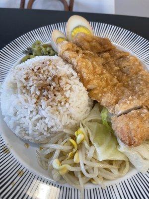 Crispy chicken. Unlike anything I've had- the homemade breading is made up of over 15 spices. Delicious