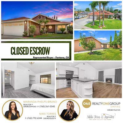 Closed Escrow