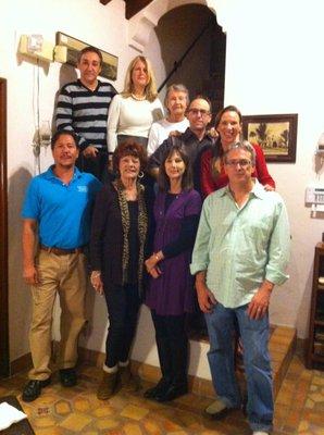 Inside the Hammerstein house with the Board Members.