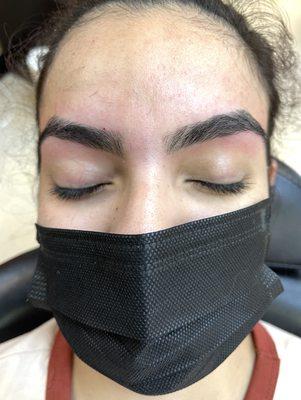 Eyebrows waxing results