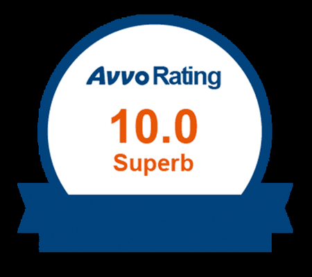 Highest possible rating from clients and attorneys.