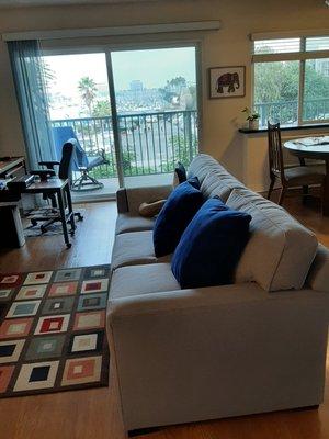 My living room, across from the harbor