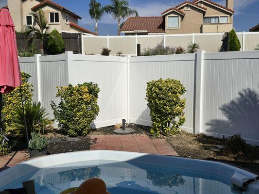 A pool pump enclosure was incorporated in this installation. Looks great!