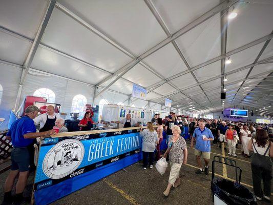 The bar at the festival