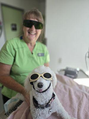 Lady's first laser treatment!