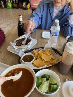 Barbacoa and consommé