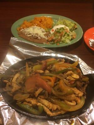 Fajita mix and side plate. Yum.