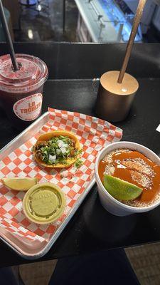 Elote and Tuesday $1 tacos Pastor Taco