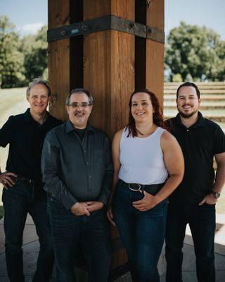 NerdBrand team members Mitch Gregory, Jason Davis, Mikayla Meek, and Jonathan Payne (from left to right).