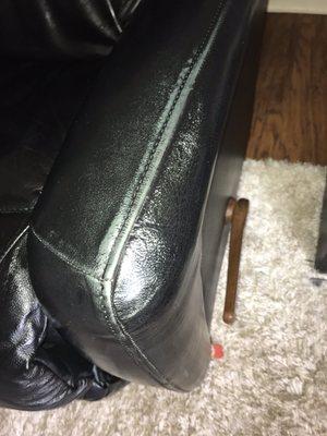 Defective leather, however Lazy Boy addresses the issue and replaced our furniture because of it! Great costumer service.