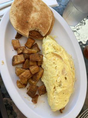 Portuguese Cacoila and Cheese Omelet