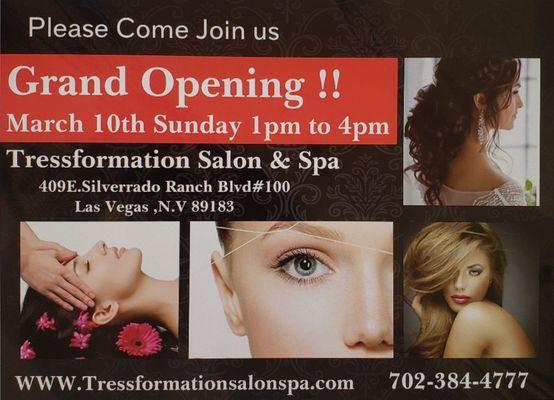 Grand Opening March10th  Sunday 1pm to 4pm