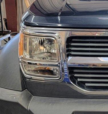 After Headlight Restoration Treatment