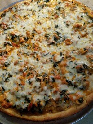 Chicken Romano pizza