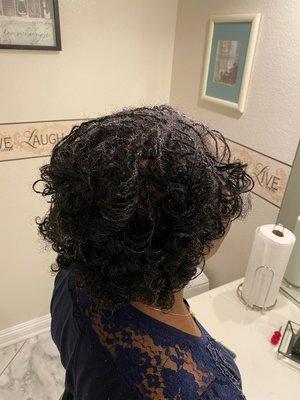 Sisterlocks set with perm rods