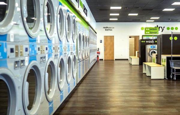 Laundry Plus (Greenville, SC) laundromat equipped with new Electrolux Professional dryers that can handle the largest loads.