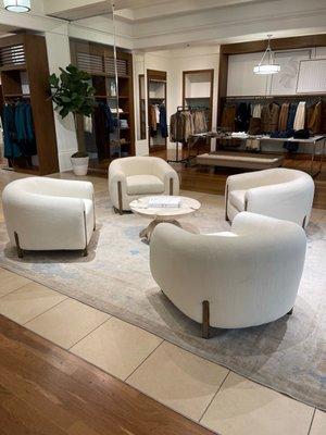 In store seating area.