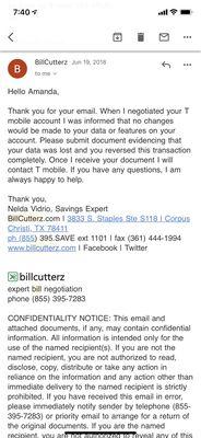 Email exchange w/ BillCutterz