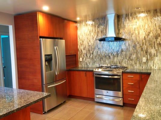 With the mosaic and the floor tile, it makes for quite a design statement.