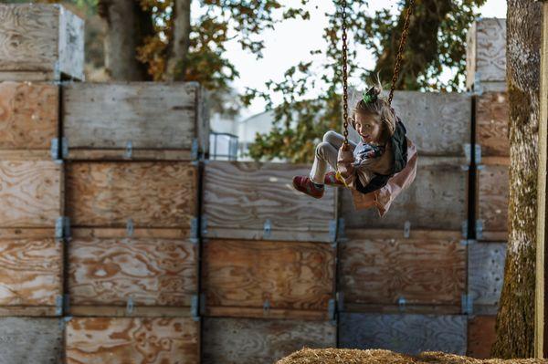 Family session on location at the bauman harvest festival