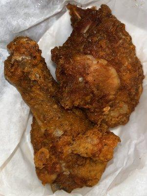 Two piece fried chicken snack