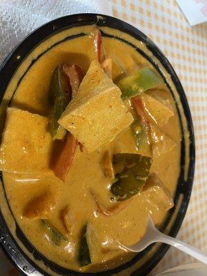 Red curry with tofu