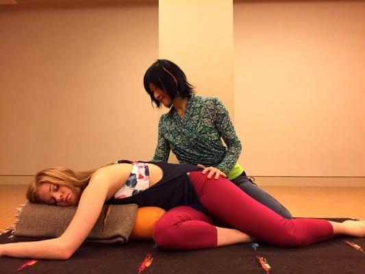 Restorative yoga for restful times: recovery from exercise, injury, illness, stress, a busy life! Classes, workshops, privates. A great gift