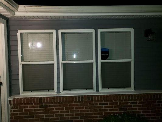 Zoom in. 15 window frames were chipped on corners! Thousands in damage.