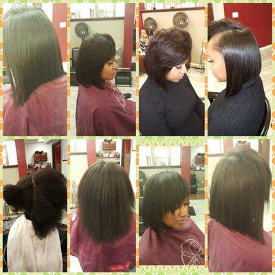 Natural hair straightening