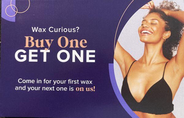 Come in for your first wax and your next one is on us!