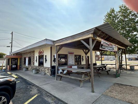 Outdoor dining is available. But the ambience is inside