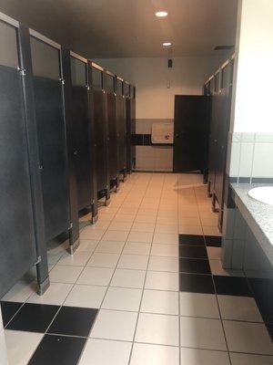 Clean & plentiful bathroom stalls