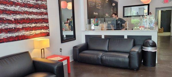 Welcoming, comfortable surroundings to hang out and enjoy your treats