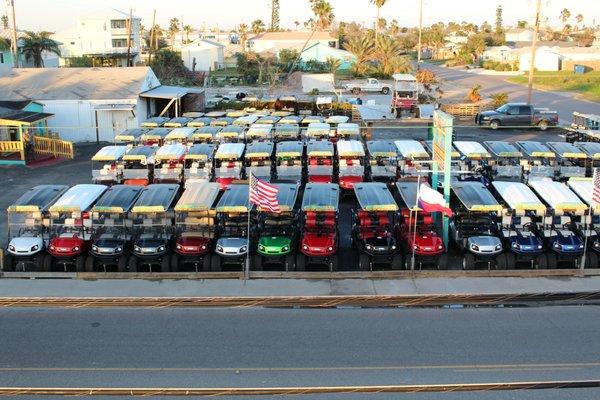 Clean, Shinning carts ready to have you looking like the coolest guest in town