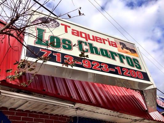 Sign - Taqueria Los Charros: Magnolia Park, Houston, TX