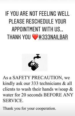 For our team and our clients. Making this a habit and reminding each other. We appreciate every single person walking through the door.