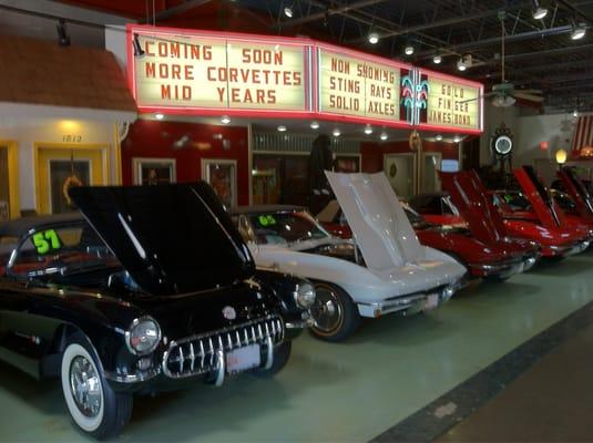 Inside the Corvette Showroom, view left.