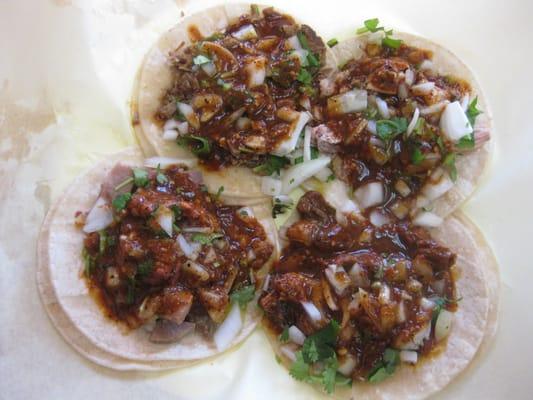 Tacos de Carne Asada, Al Pastor, Lengua y Carnitas