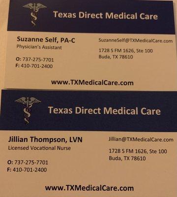 Business cards from the clinicians I met today who were both approachable & knowledgeable