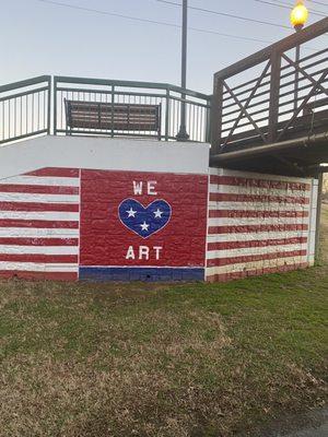 Cute little art wall on the path at Pinkerton!