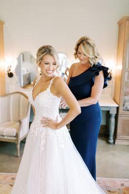 mom and bride hair and makeup