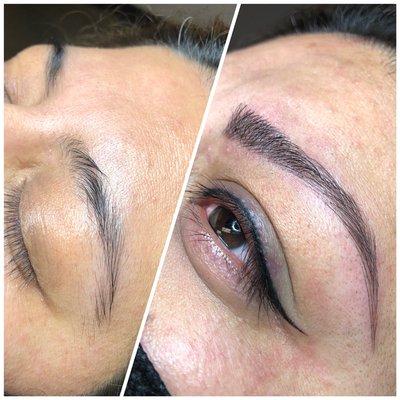 Microblading & winged eyeliner