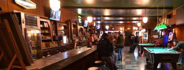 This is exactly what the inside still looks like, cheap bar stools and all. Only 2 regulars in when I visited.