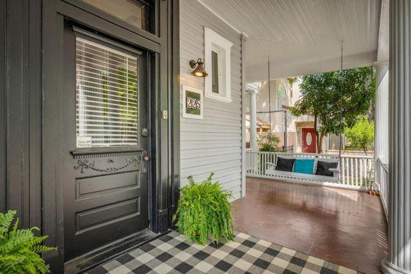 Front door and patio