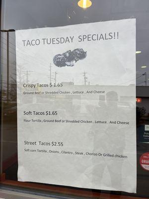 Taco Tuesday specials