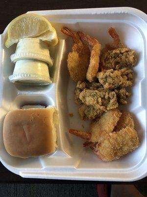 Fried shrimp and oysters no fries