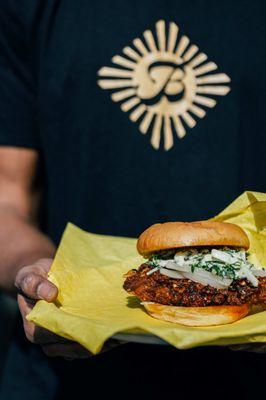 Chili Crisp Fried Chicken Sandwich